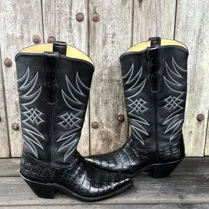 Caboots Handmade In El Paso Texas Exotic Barcelona Smooth Caiman Cowboy Boots